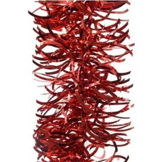 👉 Folie rode One Size rood 2x Kerstslinger golvend kerst 10 x 270 cm - Guirlande lametta kerstboom versieringen 8720147570137