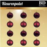 👉 Kerstbal en ster piek set 45x donkerrood - voor 120 cm boom - Kerstboomversiering donkerrood