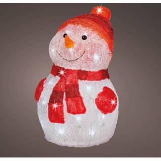 👉 Kerstverlichting wit One Size meerkleurig Led figuren voor buiten sneeuwpop 25 x 35 cm met 40 lampjes helder - Verlichte sneeuwpoppen 8720093713947