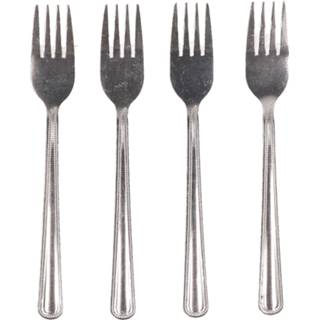 👉 Gebaksvorkje RVS One Size zilver 12x Gebaksvorkjes - vorken bestek- kleine vorkjes 8720576167939