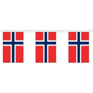 👉 Vlaggenlijn One Size meerkleurig Buiten Noorwegen - 300 cm slingers versiering 8719538635128