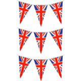 👉 Vlaggenlijn plastic kunststof multikleur Set Van 3x Stuks Union Jack/uk/groot Brittanie Vlaggenlijnen - 7 Meter Lang Landen Feestartikelen/versiering 8720276238922