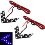 👉 Zijspiegel active 14 LED 3528 SMD pijlen licht voor auto richtingaanwijzer (paren)