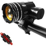 👉 Fiets active 7602 LED USB Opladen Telescopische Zoom Front Light, Specificatie: Koplamp + 928 Achterlicht