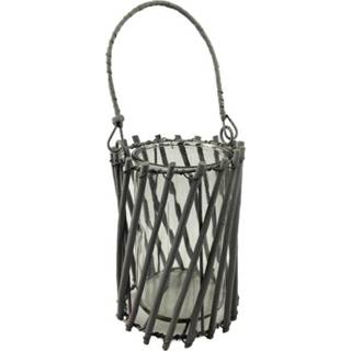 👉 Lantaarn grijs rotan ø16x16cm 8712628395629