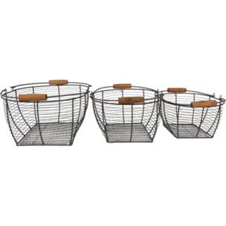 👉 Mand GeenKleur mannen Clayre & Eef Manden (3) 35*26*14 / 31*22*13 27*19*12 cm 6Y4660 8717459804364