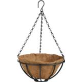Hanging basket zwart metalen / Plantenbak Met Ketting 25 Cm - Hangende Bloemen Plantenbakken 8714982120923