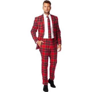 👉 Lumberjack s rood mannen Heren kostuum The Schotse tartan ruit - Opposuits pak Verkleedkleding/Carnavalskleding 8720147230895
