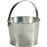 👉 Plantenbak mannen Bloempot/plantenbak Zinken Mand Rond Met Handvat 27 X 25 17 Cm - Plantenbakken 8430852127693