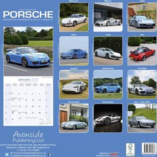 👉 Kalender One Size meerkleurig Auto Porsche 2022 - Voertuigen Maandkalenders/jaarkalenders Wandkalenders 9781839413087