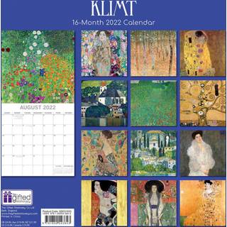 👉 Kalender One Size meerkleurig Kunst 2022 Gustav Klimt 30 cm - Maandkalenders/jaarkalenders Wandkalenders 9781800543843