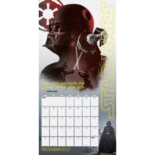👉 Kalender One Size meerkleurig Film/tv 2022 Star Wars 30 cm - Maandkalenders/jaarkalenders Wandkalenders 9781801222587