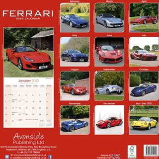 👉 Kalender One Size meerkleurig Auto/sportauto 2022 Ferrari 30 cm - Voertuigen Maandkalenders/jaarkalenders Wandkalenders 9781839412929