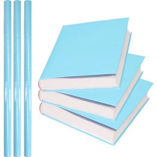 👉 Kadopapier pastel blauw papier 2x Rollen / schoolboeken kaftpapier 200 x 70 cm