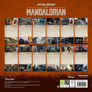 👉 Kalender One Size meerkleurig mannen Film/tv 2022 Star Wars Mandalorian 30 cm - Maandkalenders/jaarkalenders Wandkalenders 9781801222594