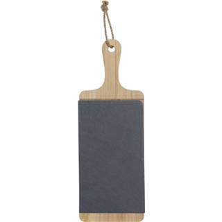 👉 Houten snijplank zwart hout One Size Luxe 42 x 15 cm - Keukenbenodigdheden Snijplanken van Snijplankjes/snijplankje 8424001734948