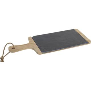 👉 Houten snijplank zwart Luxe 42 X 15 Cm - Snijplanken 8424001734948
