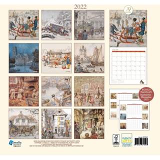 👉 Kalender One Size meerkleurig Kunst 2022 Anton Pieck 30 cm - Maandkalenders/jaarkalenders Wandkalenders 8716467673023