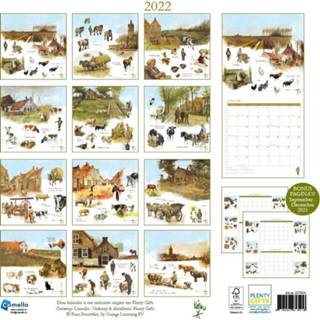 Kalender One Size meerkleurig Dieren 2022 boerderijdieren 30 cm - Maandkalenders/jaarkalenders Wandkalenders 8716467673016
