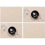 👉 Set Van 4x Stuks Stevige Luxe Tafel Placemats Plain Camel 30 X 43 Cm - Placemats