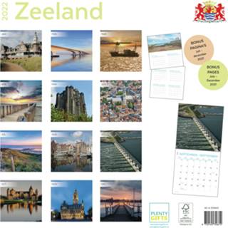 👉 Kalender One Size meerkleurig Landen 2022 Zeeland Nederland 30 cm - Maandkalenders/jaarkalenders Wandkalenders 8720165756612