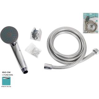 Handdouche chroom One Size Color-Zilver Universele Waterbesparende met 1 functie 1.5m slang wandhouder – douchekop slang– Badkamer Douche Shower 8720359710208