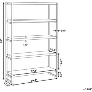 👉 Boekenkast bruin MDF One Size houtkleur donkerbruin TIFTON 4251682225380