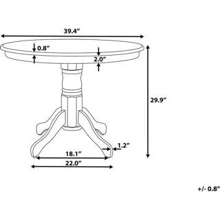 👉 Eettafel wit MDF One Size Color-Wit AKRON 4260624112862