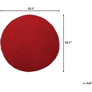 👉 Vloerkleed rood polyester One Size Color-Rood ⌀ 140 cm DEMRE 4260602376675