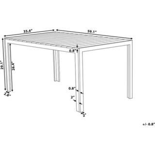 👉 Terrastafel grijs kunsthout One Size Color-Grijs Tuintafel 150 x 90 cm COMO 4251682216920