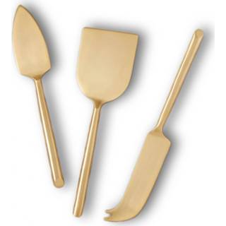 👉 Mes goud RVS Kaas messen set van 3 Italy - Mat 6090453765759