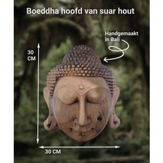 👉 Boeddhabeeld hout One Size Color-Bruin Handgemaakt uit Bali – Boeddha hoofd tropisch 30 cm | Inspiring Minds 6011644859828