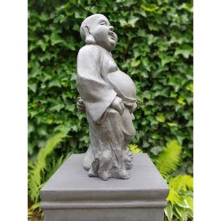 👉 Boeddhabeeld fiberclay One Size Color-Donkergrijs Lucky Boeddha beeld 62 cm | Happy GerichteKeuze 8719481841287