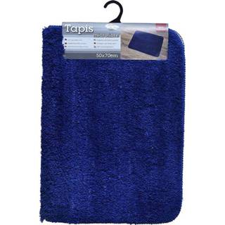 👉 Badmat microvezel antislip One Size meerkleurig blauw Mooie Anti Slip Badkamermat – Micro Vezel - Badmat/Douchemat Navy 50x70CM Vloerkleed Mat voor in Badkamer/Toilet/WC Badkamer 8720359704443