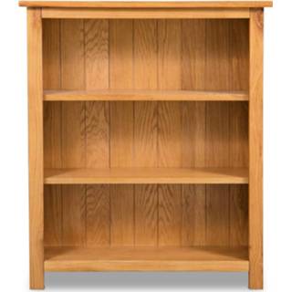 👉 Boekenkast eikenhout One Size bruin met 3 schappen 70x22,5x82 cm massief 8718475533177