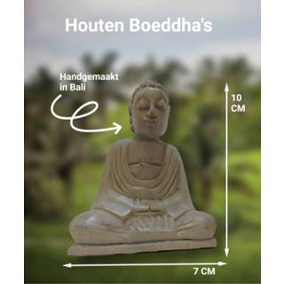 👉 Boeddhabeeld hout One Size Color-Bruin Set 2 Boeddhabeelden – handgemaakte boeddha beelden Bali 10 cm | Inspiring Minds 6011610190139