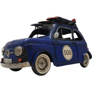 👉 Miniatuur blauwe metalen metaal One Size Color-Blauw autos - auto als decoratie modelauto 33cm 8719481849580