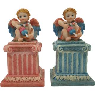 👉 Opberg doos polyresin One Size Color-Roze Engel decoratie opbergdoosjes met deksel – 2 handige kleine doosjes 15 cm hoog | GerichteKeuze 8719481849757