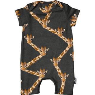 👉 Jumpsuits korte mouw zwart beide basiscollectie Snurk Giraffe Jumpsuit Black Mt. 74 8720088426968