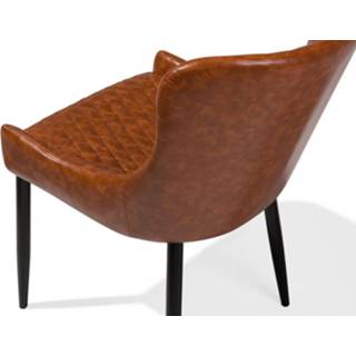 👉 Eetkamerstoel bruin kunstleer One Size Color-Bruin set van 2 SOLANO 4260602370611