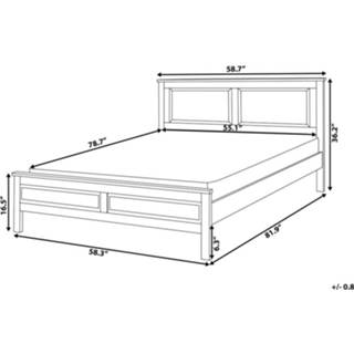 👉 Wit hout dennenhout One Size Color-Wit Bed 140 x 200 cm OLIVET 4260580925780