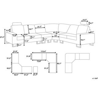 👉 Hoekbank beige stof polyester One Size Color-Beige linkszijdig STOCKHOLM 4260580932498