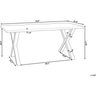 👉 Eettafel acaciahout One Size houtkleur 180 x 95 cm BROOKE 4251682210645