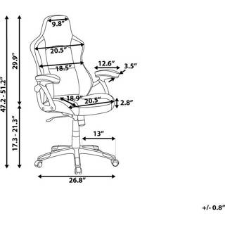 👉 Bureaustoel zwart grijs kunstleer One Size Color-Zwart zwart/grijs EXPLORER 4260580935710