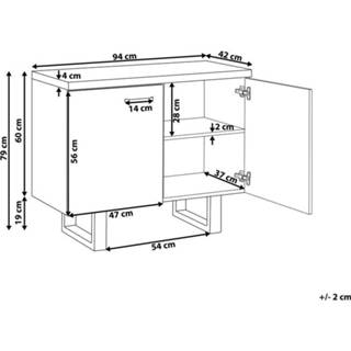 👉 Dressoir bruin MDF s One Size houtkleur Sideboard lichtbruin TIMBER 4251682227605