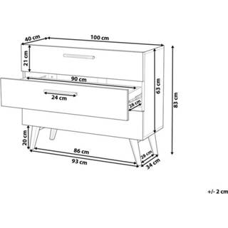 👉 Dressoir wit MDF m One Size Color-Wit Sideboard SALEM 4260602379409