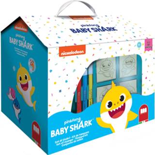 👉 Stempelset hout rubber One Size Color-Meerkleurig baby's Pinkfong Baby Shark junior hout/rubber 20-delig 8009233099951