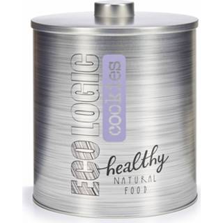 👉 Aluminium zilver Color-Zilver One Size Arte Regal koekjestrommel 17 x 19,5 cm 8430852876317