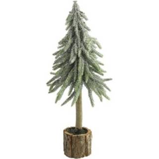 👉 Kunstkerstboom groen bruin zijde m One Size Color-Groen TOM met sneeuw Dusty groen/bruin 8718317786815