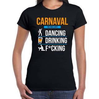 👉 Shirt active vrouwen zwart Carnaval t-shirt to do list dames - Foute outfit